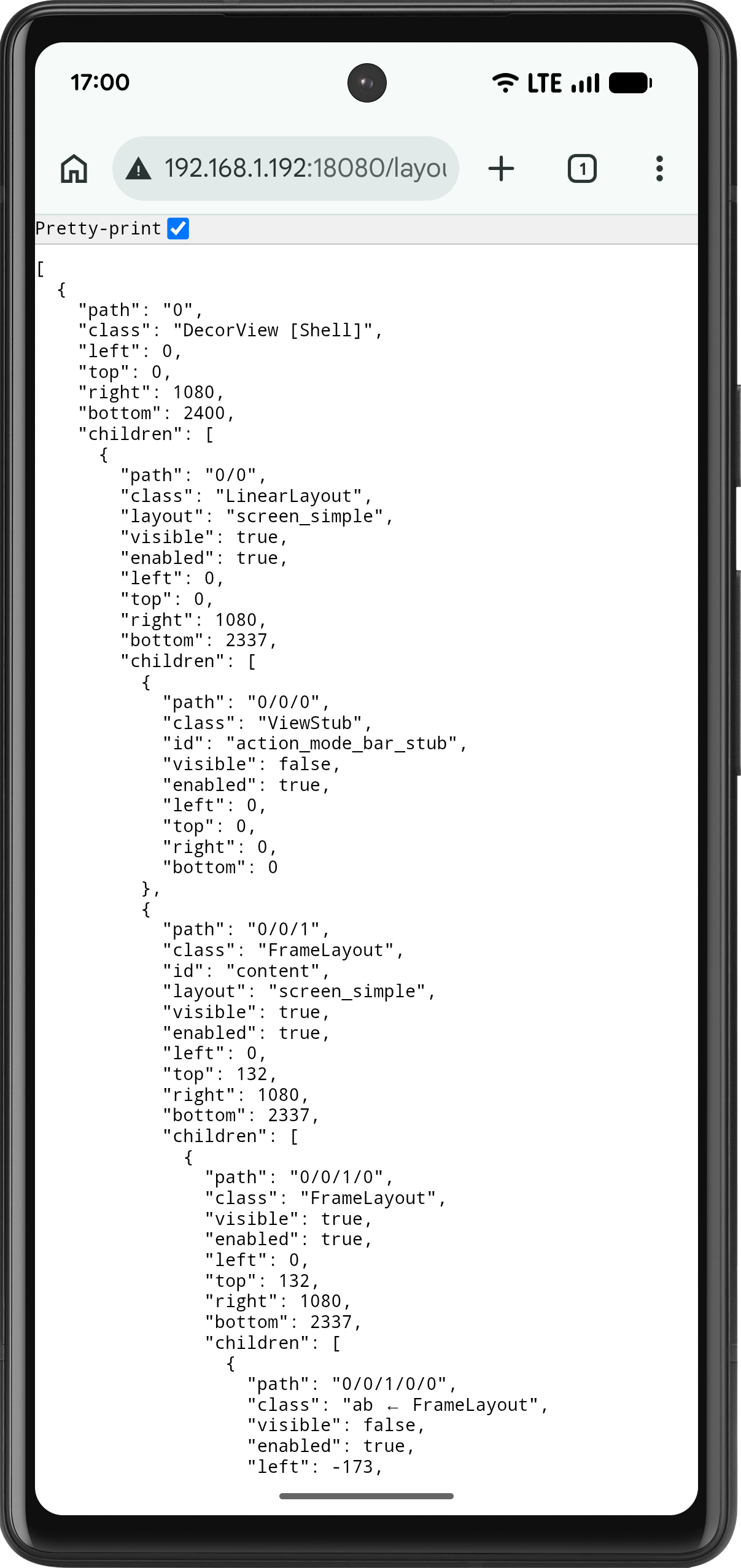 Layout inspector – App Cloner
